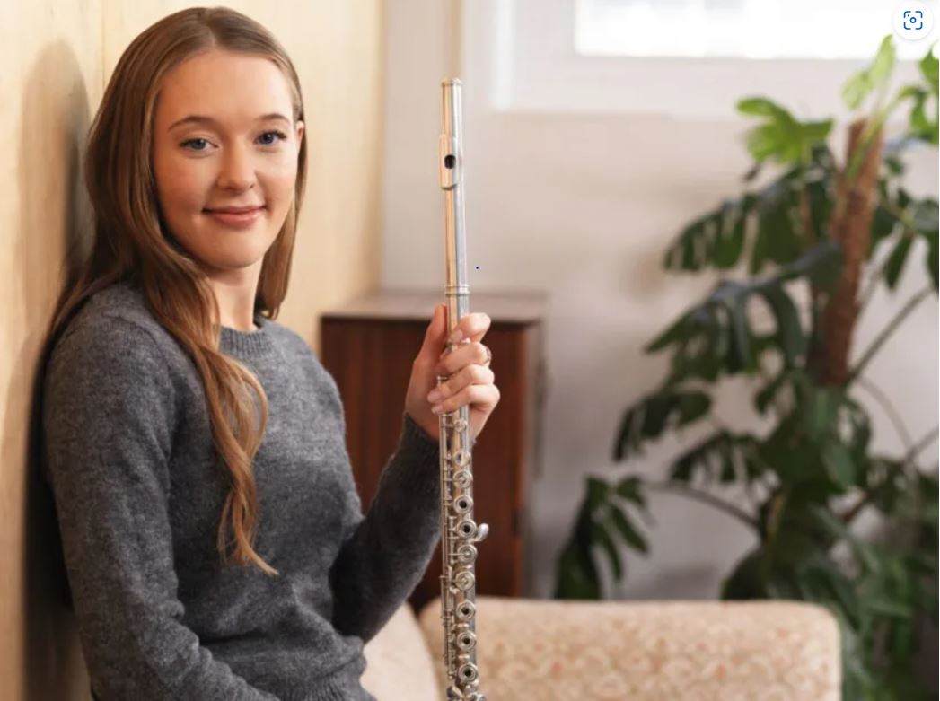 Emma Halnan with her flute